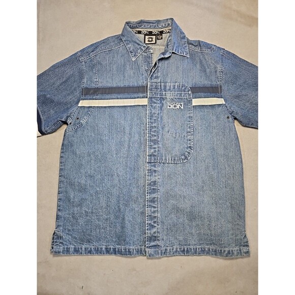 VINTAGE DON Matching Blue Jean Outfit XL Shirt Size 40x32 Pants Embroidered - Picture 2 of 16